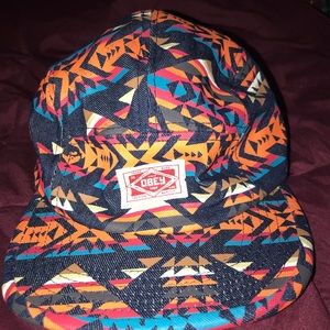 NWT obey 5 panel hat denim